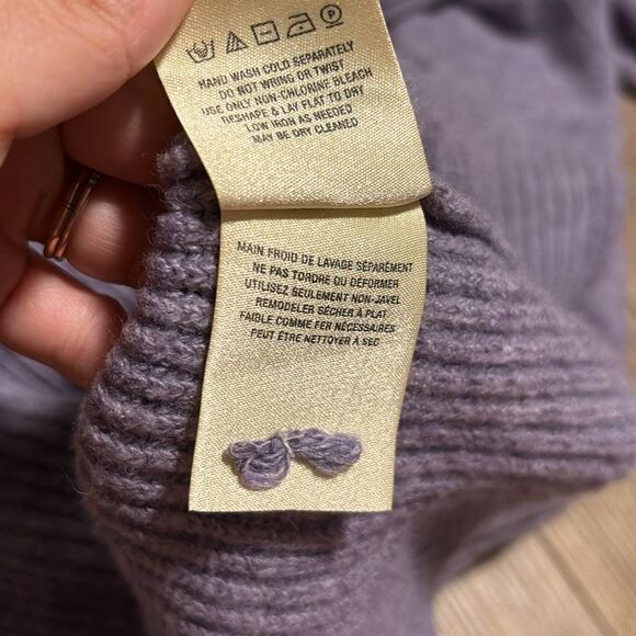 Anthropologie Purple Rhyme Knit Sweater Mini Dress - Picture 8 of 8